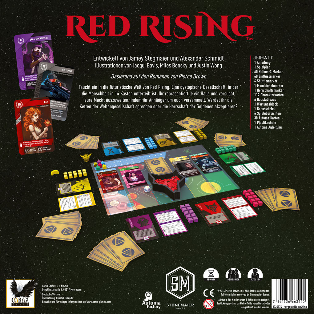 Spiel Red Rising Corax Games NEU/OVP 